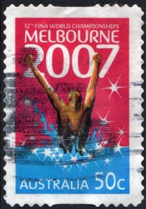 Australia: SC#2626 50¢ FINA World Swimming Championships (2007) Used