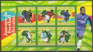 2010 Comoro Islands 2831-36KL 2010 World championship on football South Africa 1