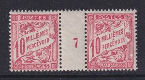 Alexandria (French Offices), Scott J10 (Yvert TT10), MLH millesimes pair