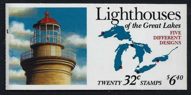 BK230 2973a,Great Lakes Lighthouses. 32¢  Booklet of 20⭐⭐⭐⭐⭐⭐