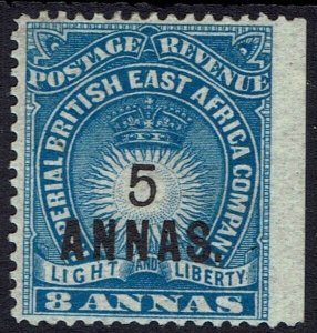 BRITISH EAST AFRICA 1894 LIGHT AND LIBERTY 5 ANNAS ON 8A