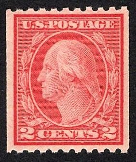 US 487 MNH VF 2 Cent Washington- Carmine Type II CV $27.50
