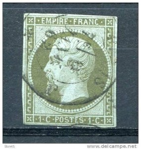 France 1853-0  Sc 12 Used Cv $77 Emperor Napoleon