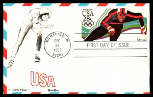 US UXC21 Winter Olympics Tudor House U/A FDC Postal Card