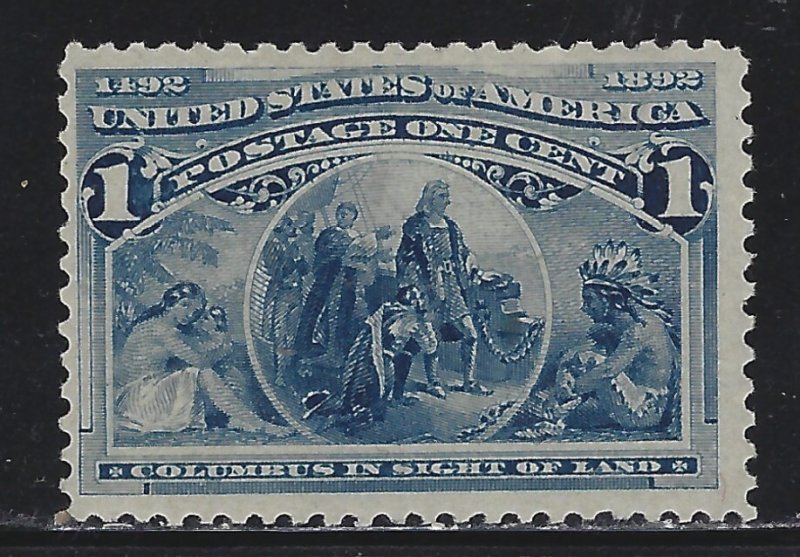 Scott # 230 Lot D444  1c Columbian Exposition  MH OG