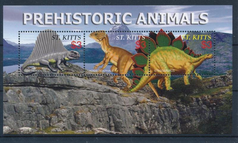 [36034] St. Kitts 2005 Pre Historic Animals Dinosaurs MN Sheet