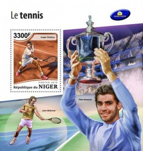 Niger - 2018 Tennis Players - Stamp Souvenir Sheet - NIG18506b