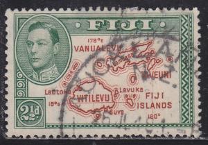 Fiji 134 Map of the Islands 1942