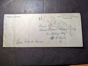 1941 Colombia American Embassy Cover Bogota to Richmond VA USA