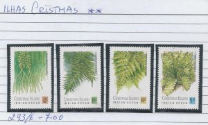 CHRISTMAS ISLANDS 1989 MNH 4 stamps FLOWERS Sc#238-41 YT#293-6 Mi#282-5 FERNS