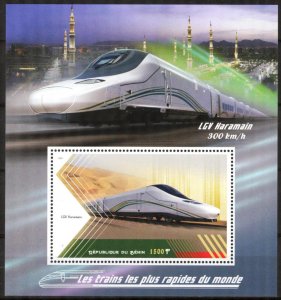 Benin 2018 Speed Trains Locomotives LGV Haramain S/S MNH