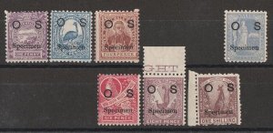 NEW SOUTH WALES 1888 OS Centenary set Specimen + 1891 OS 2½d. MNH **.