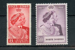 NORTH BORNEO SILVER WEDDING 1948 SG 350/51  MINT LIGHTLY HINGED