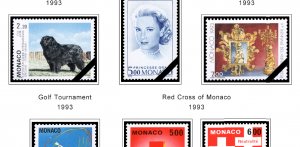 COLOR PRINTED MONACO 1885-2010 STAMP ALBUM PAGES (346 illustrated pages)