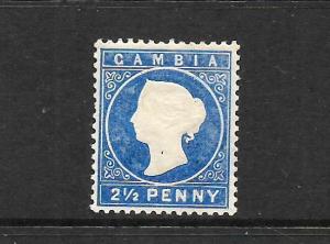 GAMBIA  1886-93  2 1/2d  QV  MLH  SG 27