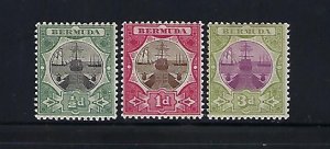 BERMUDA SCOTT #28-30 1902-03 DRY DOCK- MINT HINGED