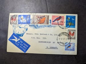1962 British South Africa Airmail Cover Johannesburg to Schwenningen Germany