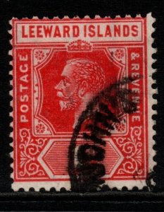 LEEWARD ISLANDS SG62 1929 1d BRIGHT SCARLET FINE USED 