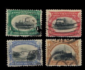 AFFORDABLE SCOTT 294 295 297 299 USED SET OF 4 STAMPS PAN-AMERICAN EXPO #16185