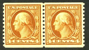 U.S. #495 MINT PAIR OG LH