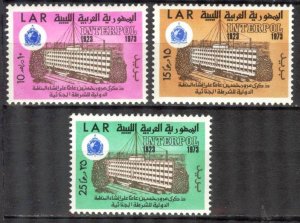 LAR 1973 INTERPOL Emblem General Secretarial Paris Sc. 501/3 Set of 3 MNH