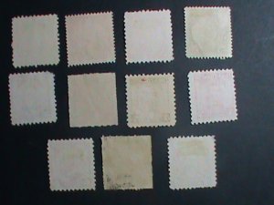 ​CUBA- 1954-SC#519//528- 11 CUBA FAMOUS PERSONS USED STAMPS-SET-VERY FINE