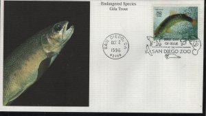 US    3105j     FDC     GILI TROUT  , MYSTIC,   CACHET,