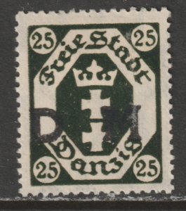 1921 Danzig - Sc O5 - MH VF - 1 single - Overprinted