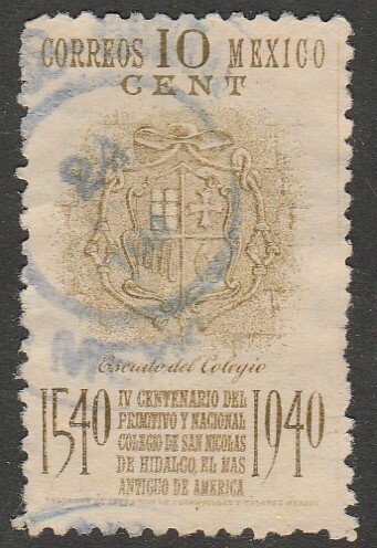 MEXICO 762, 10¢ School of San Nicolas 1st in America. Used. F-VF. (686)