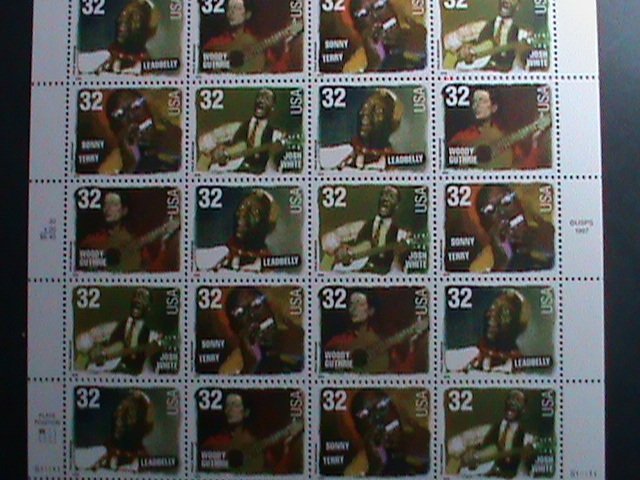 UNITED STATES-1998-SC#3212-5-AMERICAN FAMOUS MUSICIAN   - MNH FULL SHEET-  VF