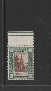 Jamaica 1921/9 4d WMK REVERSED UM/MNH Marginal SG 100x 