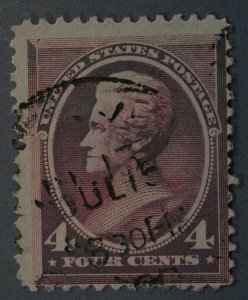 United States #215 4 Cent Jackson July 15 8:30 PM Cancel Used