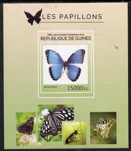 Guinea - Conakry 2014 Butterflies #4 imperf s/sheet unmou...