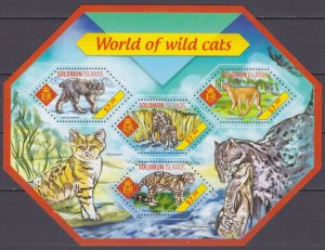 2014 Solomon Islands 2662-2665KL World of wild cats 9,50 €