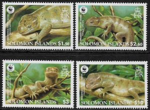 Solomon Is #1035-8 MNH Set - WWF - Prehensile-tailed Skink