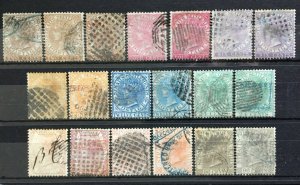 MALAYA1867-72 Straits Settlements QV 2c-96c wmk CC shades & varieties USED M2908