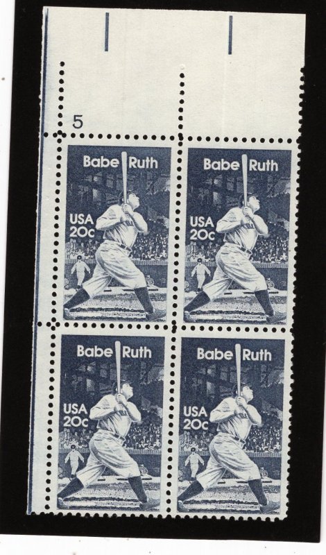 2046 Babe Ruth, MNH UL-PB/4 (#5)