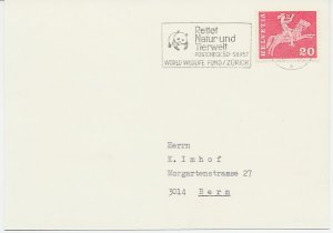 Card / Postmark Switzerland Panda bear