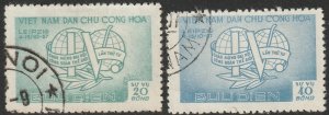 North Vietnam 1957 Sc O17-8 official partial set used