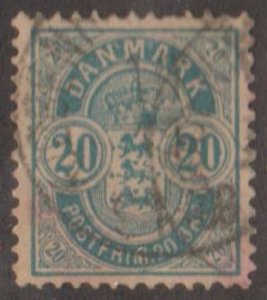 Denmark Scott #48 Stamp - Used Single