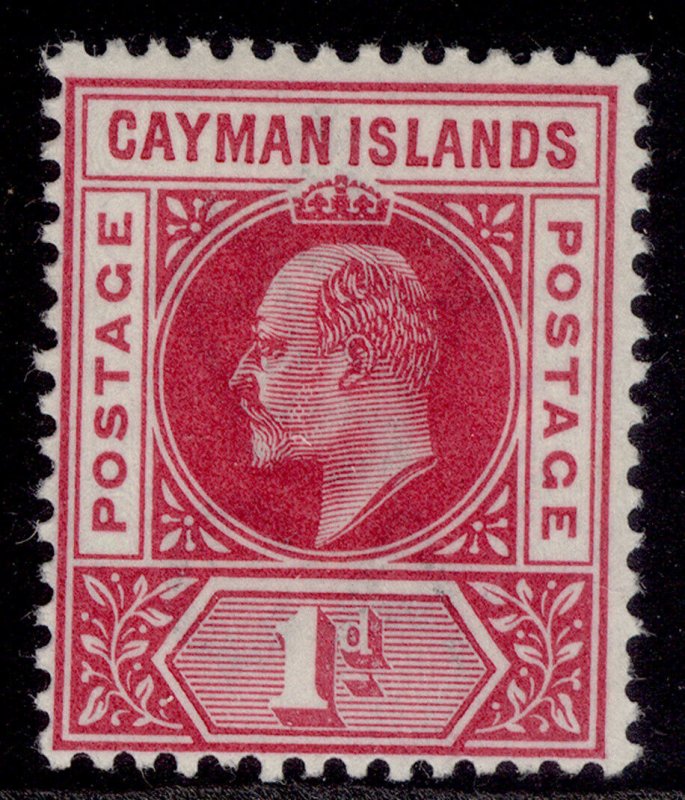 CAYMAN ISLANDS EDVII SG4, 1d carmine, LH MINT. Cat £10.