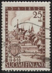 Finland 307 (used) 25m rooftops of Vaasa, brn (1952)