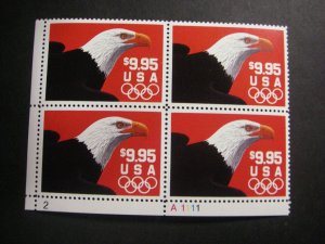 Scott 2541, $9.95 Eagle & Olympic Rings, PB4 #A1111 2 LL, MNH Priority Beauty