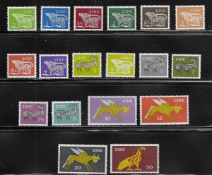 Ireland 290-304 1971-4  set  18  fvf mint  hinged