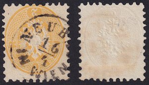 Austria - 1864 - Scott #22 - used - NEUBAU IN WIEN pmk