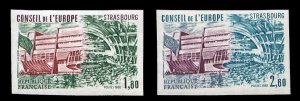 France, Officials #1O30, 1O34 (YT 73-74) Cat€61, 1982 Council Headquarters,...