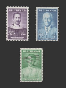 PHILIPPINES SCOTT # 861 - 863. USED. YEAR 1962-69. # 2