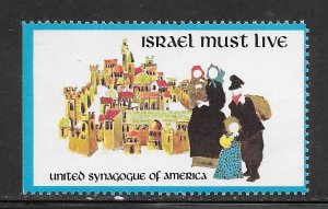 Israel #CINDERELLA Israel Must Live Label 10 Cent Lot (my10)