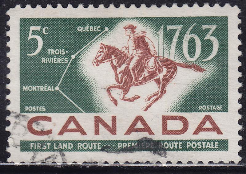 Canada 413 French-Canadian Pony Express 5¢ 1963