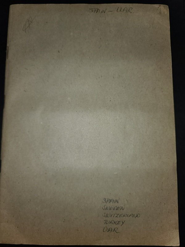 Dealer Stamp Approval Book Sweden, Switzerland, Turkey, UAR